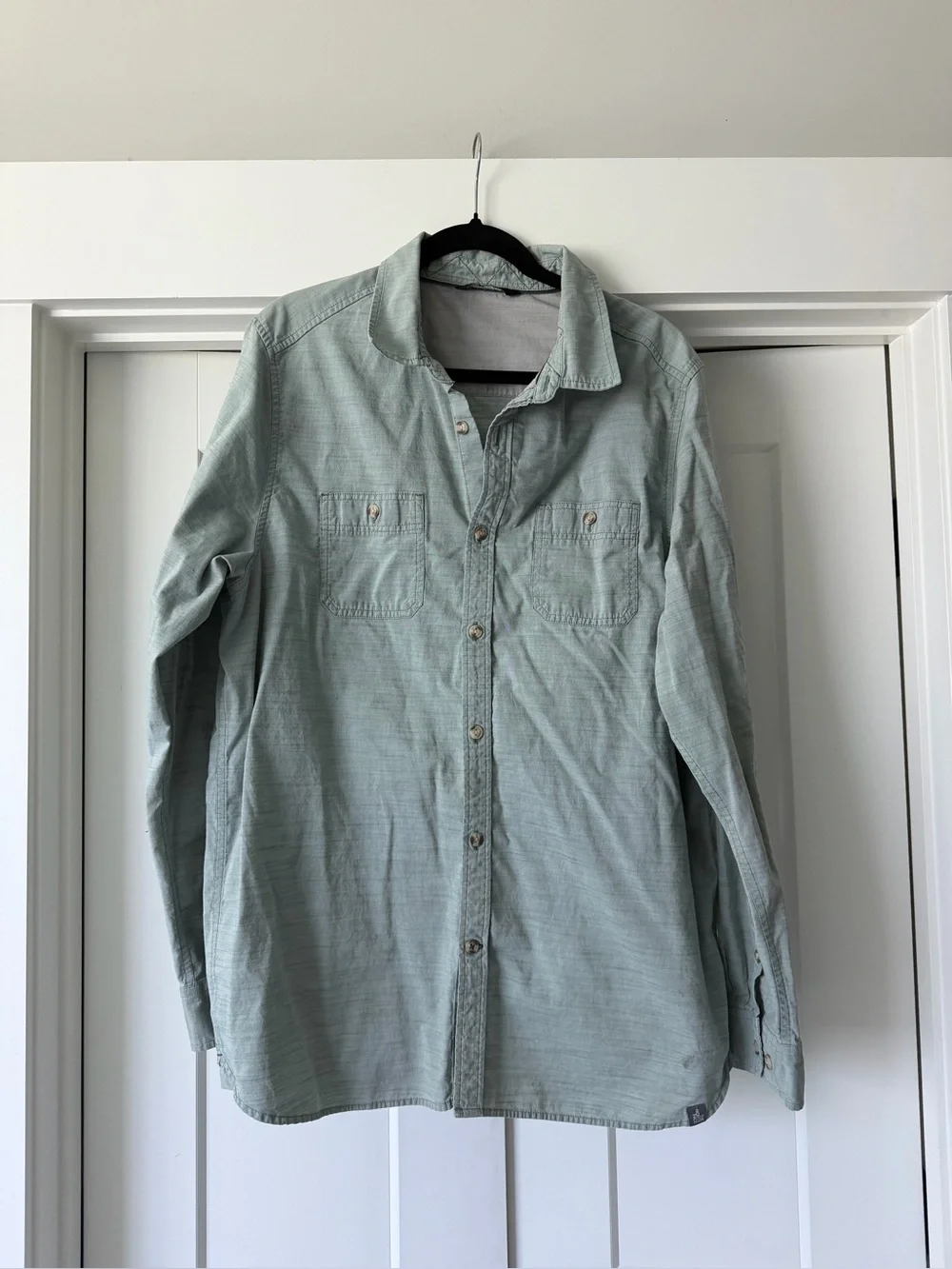 The North Face Men's Light Sage Green Button-Down Shirt